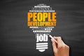 People Development light bulb word cloud collage Royalty Free Stock Photo