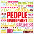 People Development word cloud collage, business concept background