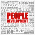 People Development word cloud collage, business concept background