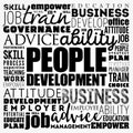 People Development word cloud collage, business concept background