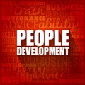 People Development word cloud collage, business concept background Royalty Free Stock Photo