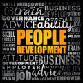 People Development word cloud collage Royalty Free Stock Photo