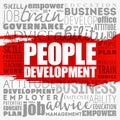 People Development word cloud collage, business concept background Royalty Free Stock Photo