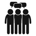 People dialog icon simple vector. Business dialog