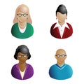 People of different nations simple avatars 08