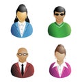 People of different nations simple avatars 05