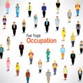 People with different occupation gather together Royalty Free Stock Photo