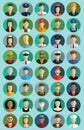 People of different occupations. Professions icons set. Flat design. Vector Royalty Free Stock Photo