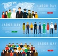 People of different occupations. Professions set. International Labor Day. Royalty Free Stock Photo