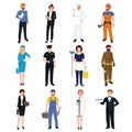 People different profession. Man and woman vector illustration set Royalty Free Stock Photo