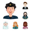 People of different professions cartoon icons in set collection for design. Worker and specialist vector symbol stock