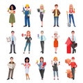 People of different professions. Various occupations. Royalty Free Stock Photo