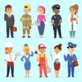 People different professions vector illustration. Success teamwork diversity human work lifestyle. Standing successful Royalty Free Stock Photo