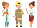 People different professions vector illustration. Success teamwork diversity human work lifestyle. Standing successful