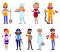 People different professions vector illustration. Royalty Free Stock Photo