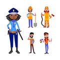 People different professions vector illustration. Royalty Free Stock Photo