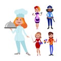 People different professions vector illustration. Royalty Free Stock Photo