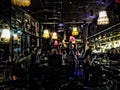 People dining in public bar in sweden