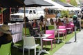 People dining on India Street in Little italy, San Diego CA Royalty Free Stock Photo