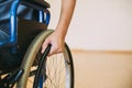 People with disabilities can access anywhere in public place with wheelchair,that make them independent in transportation and feel Royalty Free Stock Photo