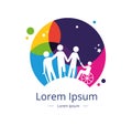 People with disabilities. Logo. Vector. Royalty Free Stock Photo