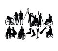 People with Disabilities Silhouettes