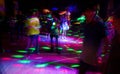 People disco dancing at night Blur photo Royalty Free Stock Photo