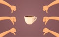 People Disliking Coffee for Bitter Taste Vector Illustration