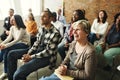 People Diversity Audience Listening Fun Happiness Concept Royalty Free Stock Photo
