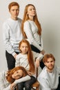 People diversity. natural redhead beauty, portrait of red haired people Royalty Free Stock Photo