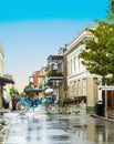 people do a horse coach trip in the old french Quarter Royalty Free Stock Photo