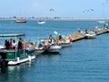 People On Dock On Ilha De Culatra Portugal