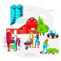 People doing farming activities Royalty Free Stock Photo