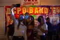 People doing groupie pictures in live band at roxas night market