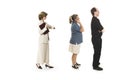 People doing line up Royalty Free Stock Photo