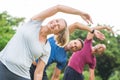 People doing stretching exercise Royalty Free Stock Photo