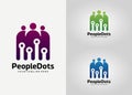 People Dots Logo Design Template Royalty Free Stock Photo