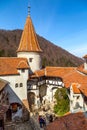 People in Dracula castle in Bran, Romania Royalty Free Stock Photo