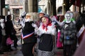 People dressed during Carnival of Limoux