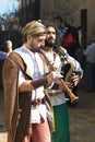 People dressed in medieval clothes Royalty Free Stock Photo