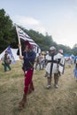 People dressed in medieval clothes Royalty Free Stock Photo