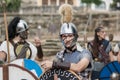 People dressed in medieval Roman festival