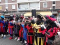 24-November-2018, The Hague, Netherlands, Europe. Celebrating the arrival of Dutch Saint Nicholas, called Sinterklaas, with his as Royalty Free Stock Photo