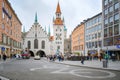 People drinking beer in Hofbraeuhaus beer house, Munich, Bavaria, Germany Royalty Free Stock Photo