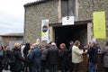 People drinking in a refreshment bar during festival in Aude