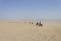 People driving fourwheelers in Hurghada desert Royalty Free Stock Photo
