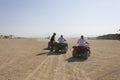 People driving fourwheelers in Hurghada desert