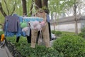 People drying clothes by road of prince Gong`s Mansion, adobe rgb