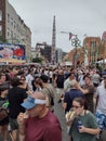 Eating At A Street Fair, Our Lady Of Mount Carmel, Feast Of The Giglio, Brooklyn, NY, USA