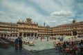 People and eateries at the Plaza Mayor in Salamanca